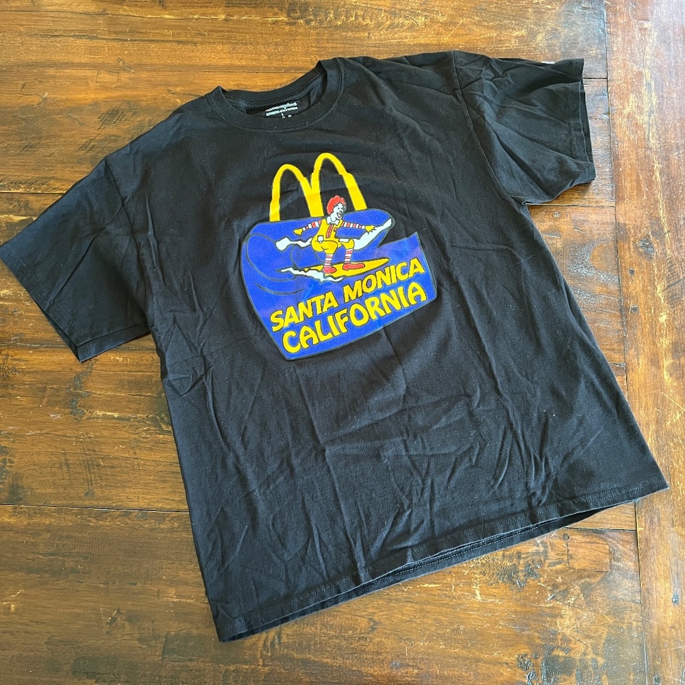 Champion x McDonald's Santa Monica CA Ronald Surf Graphic Souvenir T-Shirt L